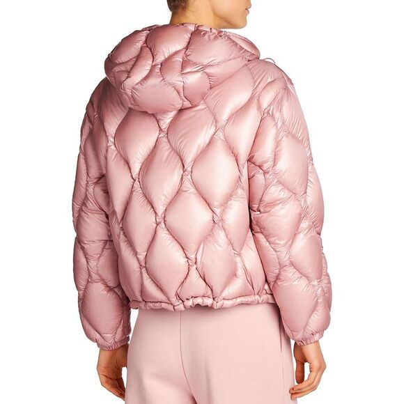 Moncler Womens Anthon Pink Quilted Hooded Outerwear Puffer Jacket Coat NWT - Picture 2 of 2